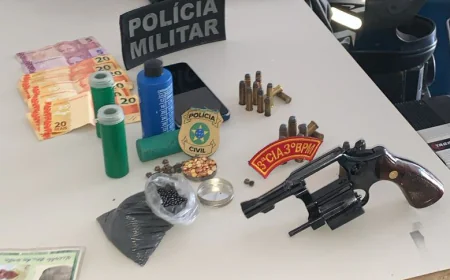 Polícias Civil e Militar prendem homem em flagrante por furto e porte ilegal de arma em Ribeirópolis