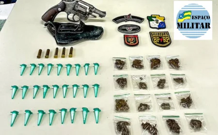 BATALHÃO DE RADIOPATRULHA APREENDE ARMA DE FOGO E ENTORPECENTES NO PARQUE SÃO JOSÉ EM NOSSA SENHORA DO SOCORRO.