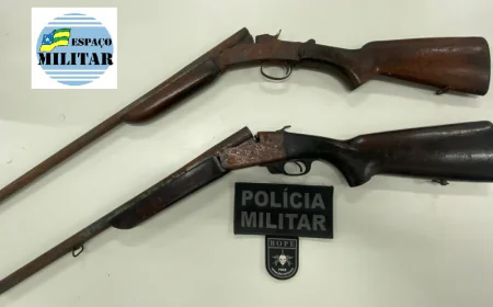 BOPE APREENDE DUAS ESPINGARDAS EM NOSSA SENHORA DO SOCORRO.