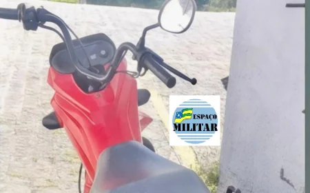 8º BATALHÃO RECUPERA MOTOCICLETA COM RESTRIÇÃO DE ROUBO NA AVENIDA TANCREDO NEVES.