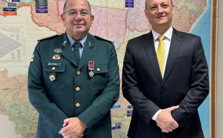 COMANDANTE-GERAL DA PMSE, CORONEL RIBEIRO, É AGRACIADO COM A MEDALHA DO MÉRITO DA FORÇA NACIONAL, CONCEDIDA PELO MINISTRO DA JUSTIÇA.