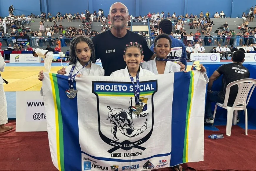 PROJETO SOCIAL D EJUDÔ DA PMSE BRILHA NA III COPA ALAGOAS.