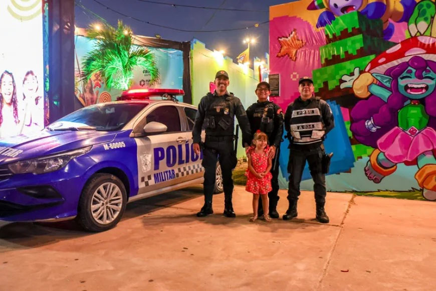 POLÍCIA MILITAR PROPORCIIONA SEGURANÇA E TRANQUILIDADE NA VILA DA CRIANÇA.