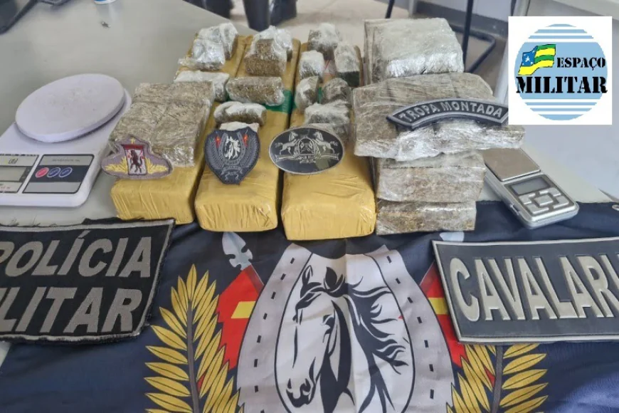 CAVALARIA DA PMSE PRENDE SUSPEITO E APREENDE CERCA DE 6 KG DE DROGAS NO BAIRRO 18 DO FORTE, EM ARACAJU.
