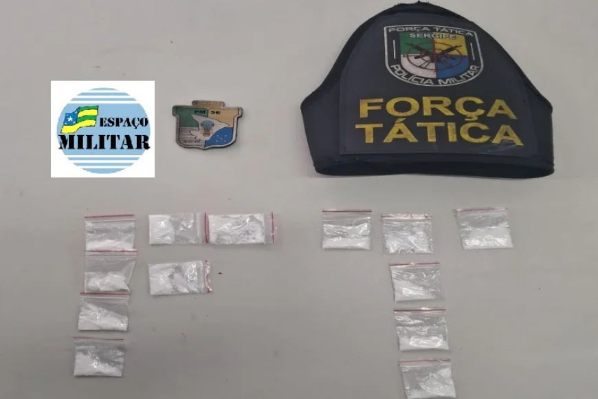 8º BATALHÃO PRENDE HOMEM ACUSADO DE TRÁFICO DE DROGAS NO BAIRRO GETÚLIO VARGAS.