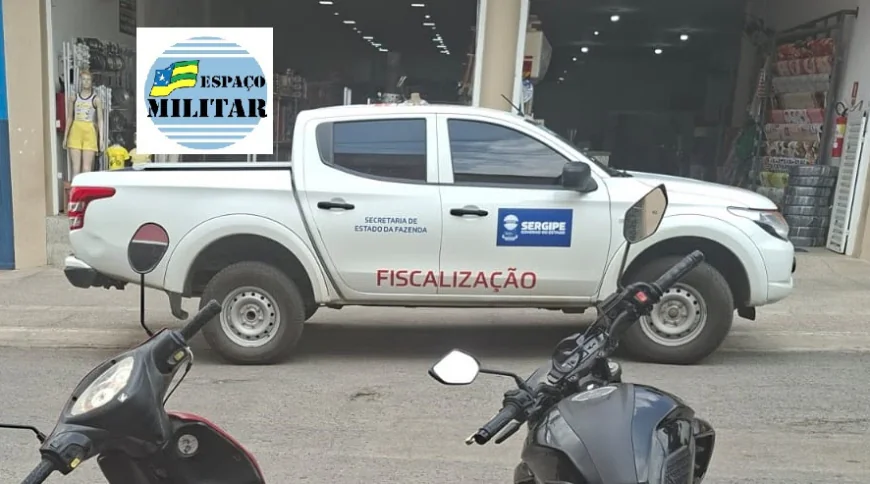 COMPANHIA FAZENDÁRIA E SEFAZ REALIZAM FISCALIZAÇÃO A EMPRESAS EM LAGARTO, CONSTATANDO MUITAS FECHADAS E 2 COM IRREGULARIDADES NAS MAQUININHAS E 2 APREENDIDAS.
