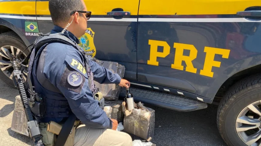 POLÍCIA RODOVIÁRIA FEDERAL EM SERGIPE APREENDE 91 GARRAFAS DE VINHOS IMPORTADOS SEM NOTA FISCAL EM ITABAIANA.