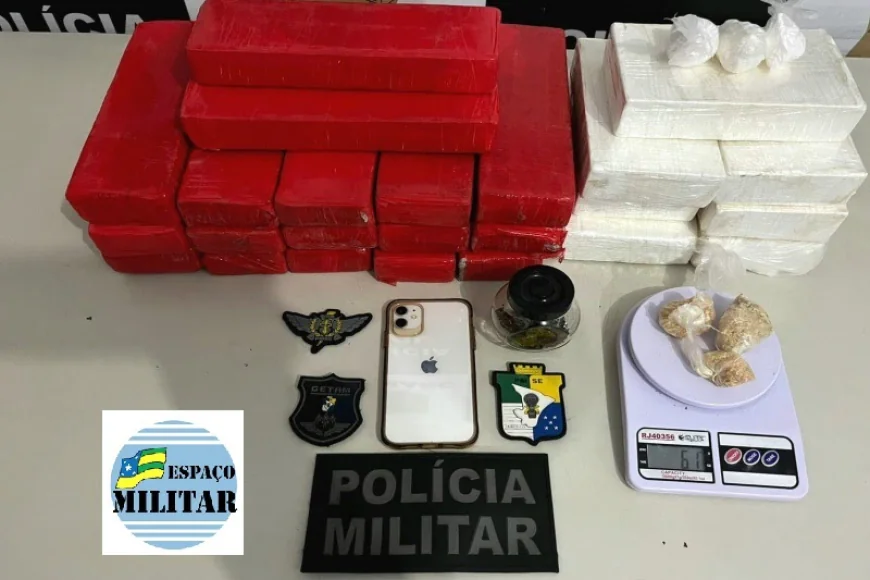 GETAM APREENDE MAIS DE 19 KG DE DROGAS DURANTE PATRULHAMENTO EM NOSSA SENHORA DO SOCORRO.