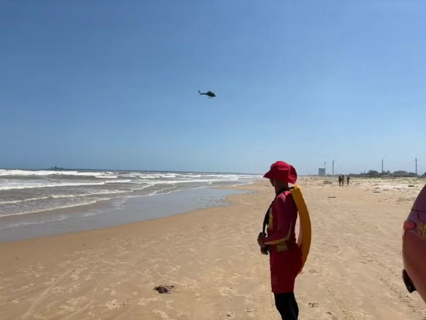 BOMBEIROS SÃO ACIONADOS PARA REALIZAREM BUSCAS A JOVEM DESAPARECIDO NAS ÁGUAS DA PRAIA DO JATOBÁ, NA BARRA DOS COQUEIROS.